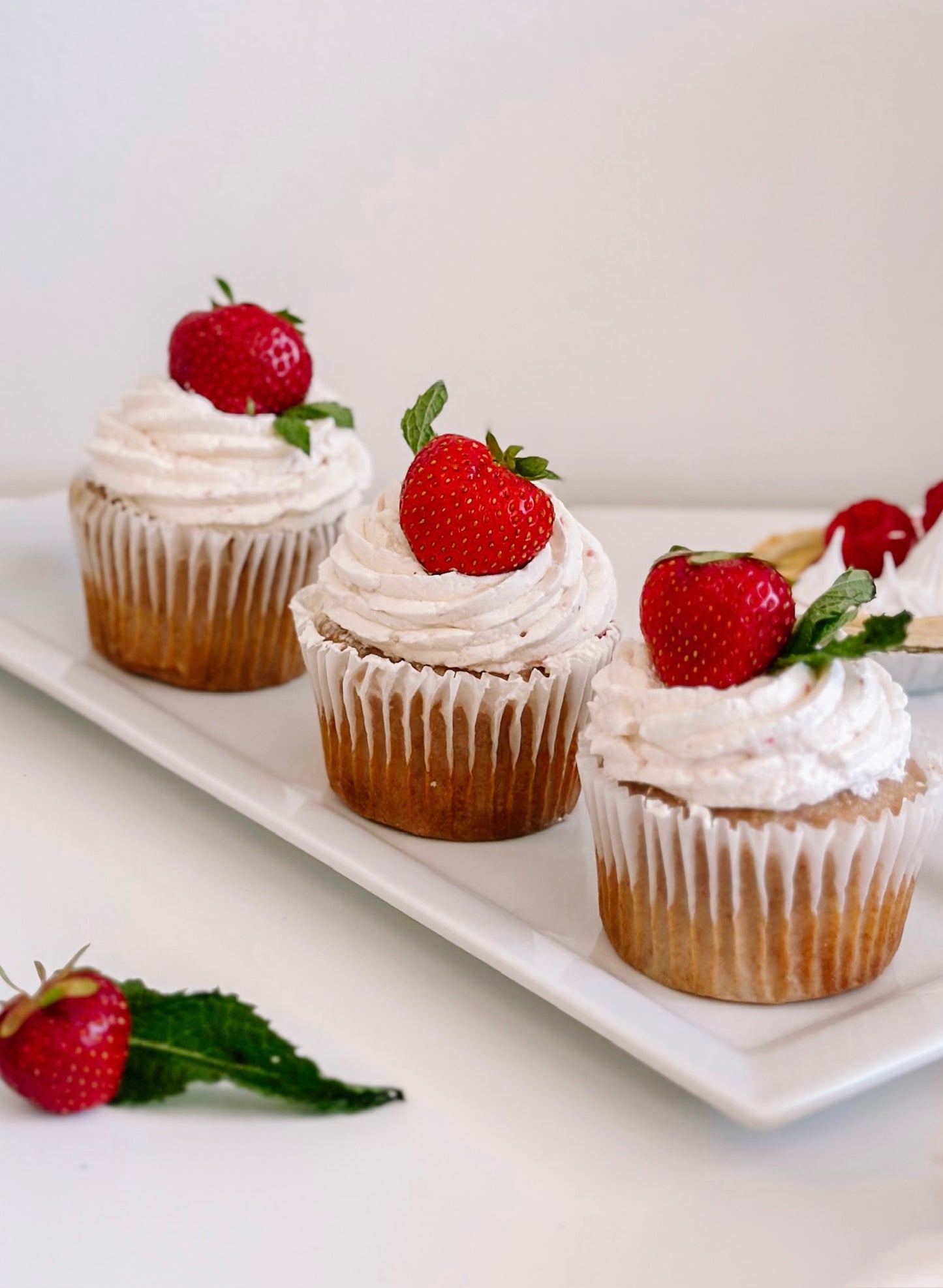 đ Cupcake aux fraises